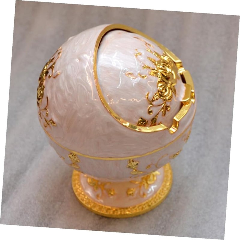 غطاء قلاب كلاسيكي، منفضة سجائر معدنية، تصميم قديم، ديكور منزلي، حاوية تدخين - Image 2